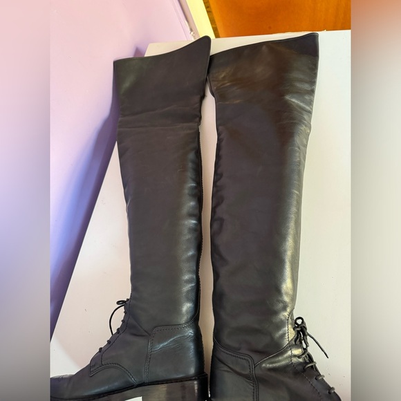 Not for sale !!!Chanel black leather cc logo over the knee riding boots - Picture 14 of 16